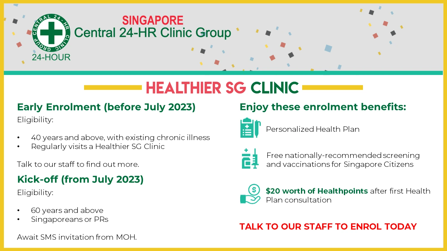 Central 24-HR Clinic Group is a Healthier SG Clinic.